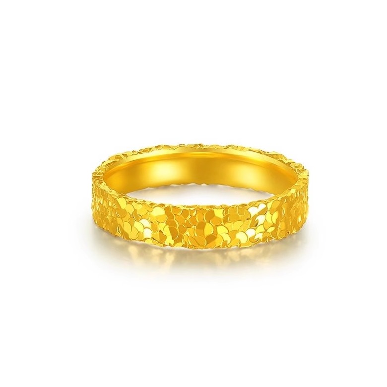 Couple's Ring for Ring Gold Store Same-style Ring for Men and Women 5G Shatter Gold Shatter Ice Ring for Wedding Girlfriend Jewelry
