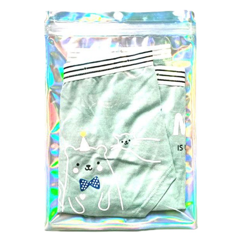 Laser Yin and Yang ziplock bag translucent rainbow bone bag reflective sealed pocket magic color packaging bag jewelry bag