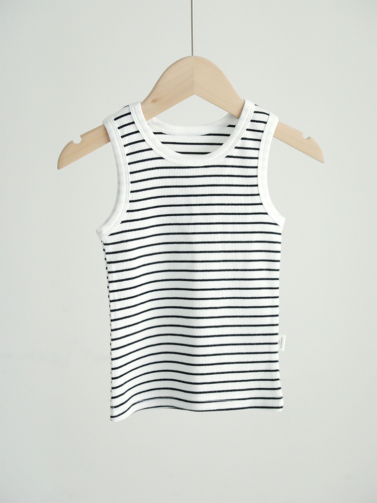 Picture of 2025 Children's Threaded Vest Youcan Silk Cotton Thin Round Neck Base Shirt Baby's Sleeveless T-shirt for Boys and Girls