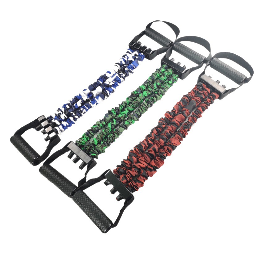 Pull rope chest expansion pull device home chest muscle elastic belt pedal three-hole pull Belt Men's Fitness practice chest push