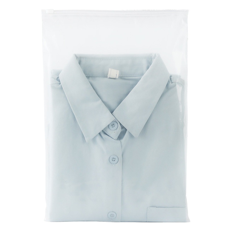 Transparent Frosted Zipper Bag Socks Clothing Packaging Bag Intimates Packaging Zipper Bag Pe Plastic Ziplock Bag
