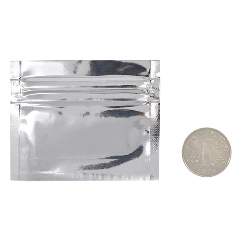 100 price thickened silver aluminized self-sealing bag bone bag moisture-proof antistatic zipper bag sample bag