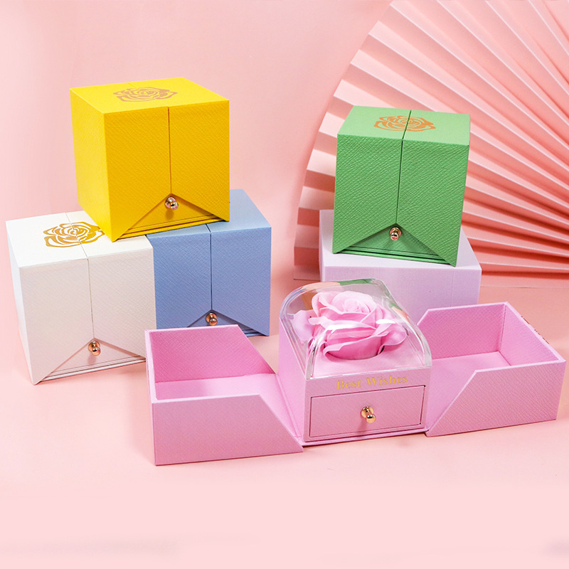 Empty Gift Box for Birthday Gifts for Girls, High-End Valentine's Day 520 Engagement Gift Jewelry Necklace Ring Jewelry Box