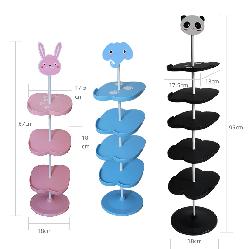 Picture of Children's Shoe Rack Small Cartoon Household Door Storage Rack for Baby Shoes Japanese-style Space-saving Kids Creative