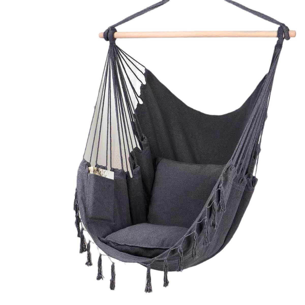 Picture of Amazon Courtyard Garden Outdoor Hammock Balcony Cotton Hanging Chair Leisure Student Swing Factory Wholesale Foreign Trade