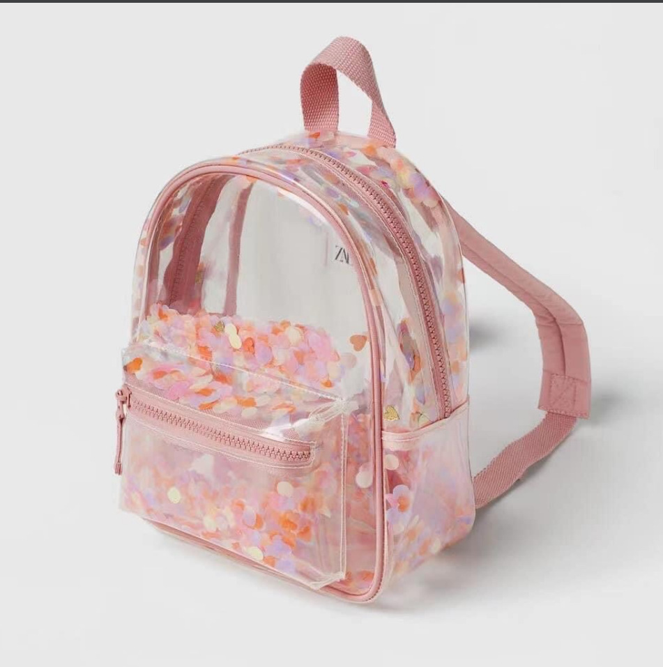 Picture of Wholesale Z home 2023 new transparent backpack children's bag girls confetti decoration jelly cute backpack