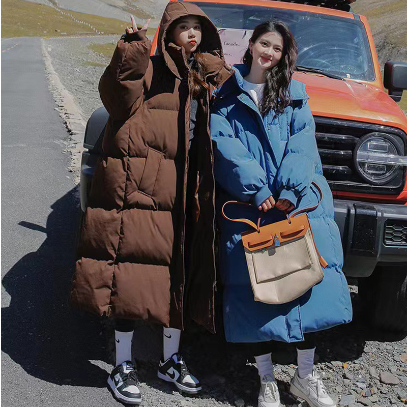 Picture of Thickened Down Cotton-padded Coat Women's Korean-style Loose Long Over-the-knee Cotton-padded Coat 2024 Winter New Coat Ins Bread Clothing Trendy