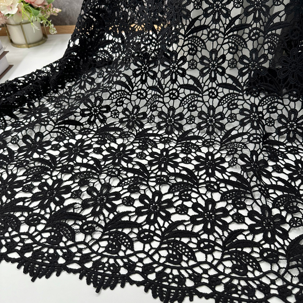 New water-soluble milk silk embroidery lace fabric summer cut-out dress dress water-soluble embroidery fabric