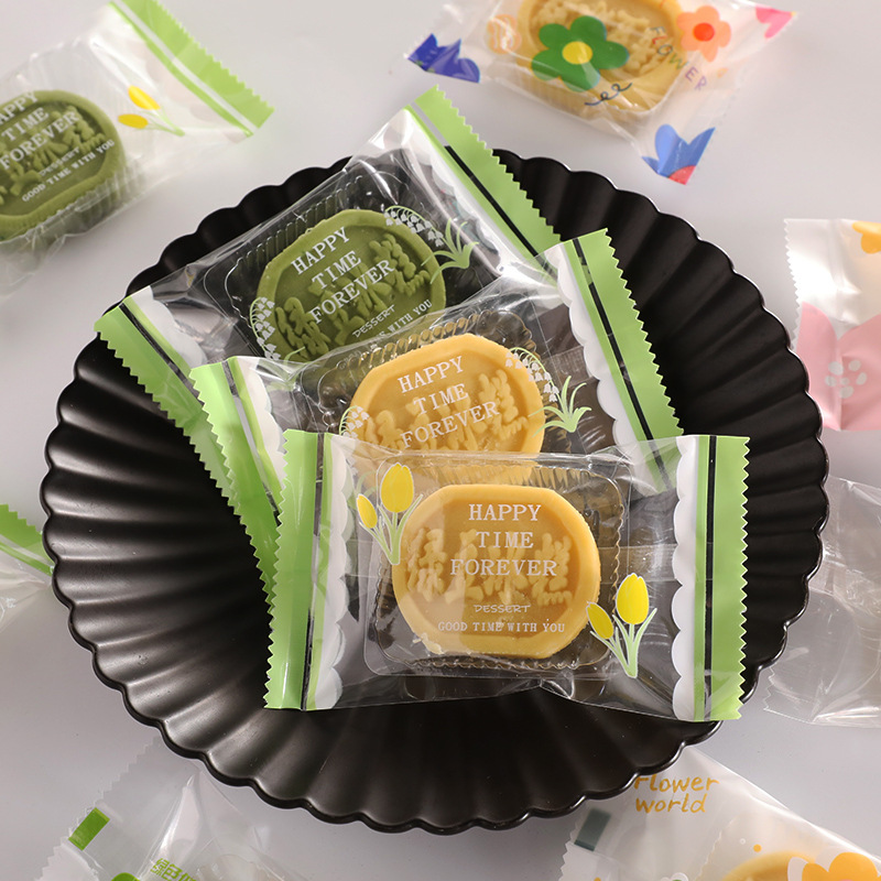 Mung Bean Cake Packaging Bag Separate with Ice Pack Machine Sealed Bag Thickened Independent Dragon Boat Festival Cartoon Cake Packaging