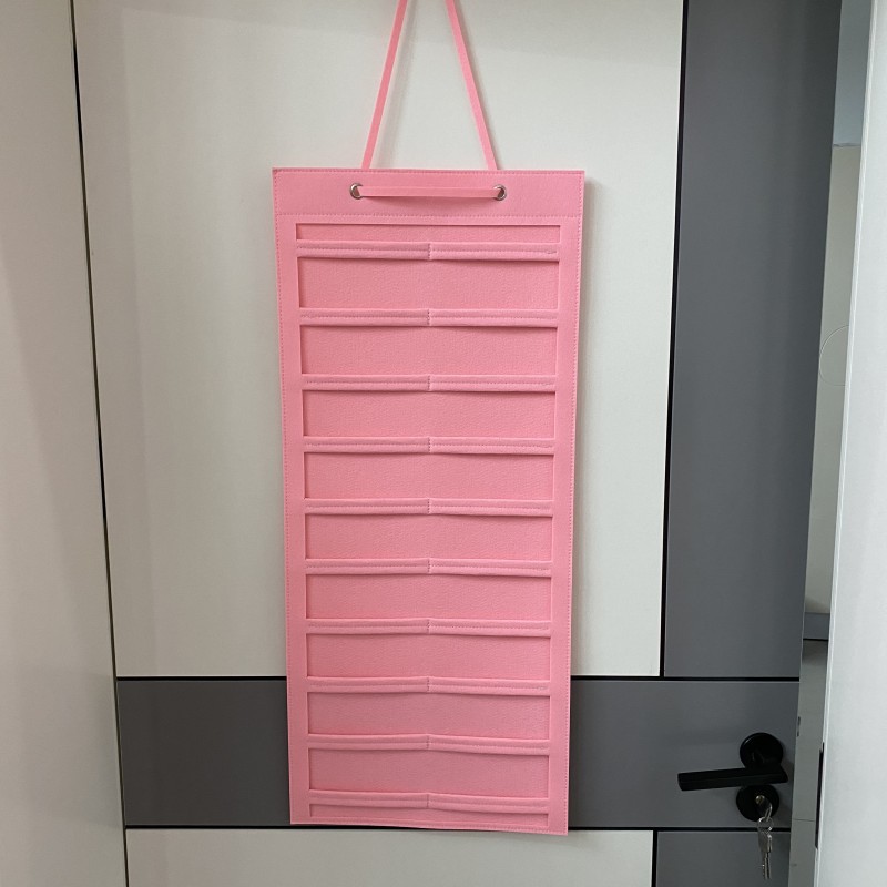 Picture of Hair Clip Display Claw Clip Organize Storage Box Storage Bag Wall Hanging Headwear Storage Bag Felt Hair Clip Storage