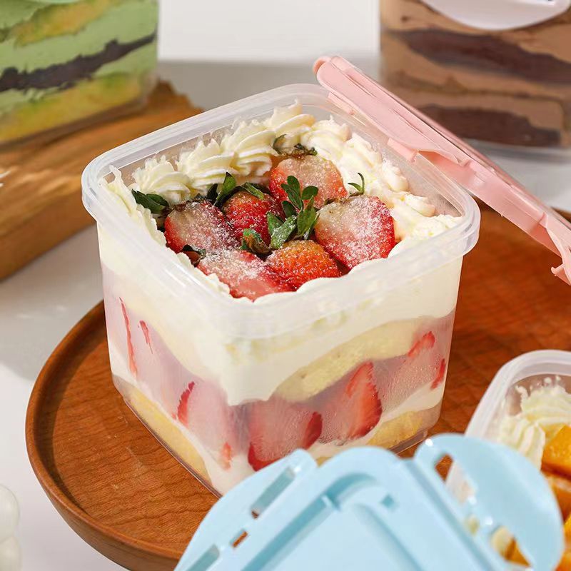 Mu Si Melaleuca Cake Box Packaging Box Fruit Fishing Packaging Box Tiramisu Soybean Milk Storage Recyclable
