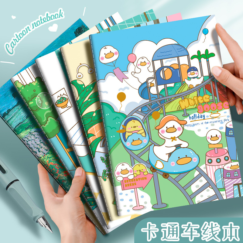 Picture of A5 car line cartoon retro notebook B5 cute student stationery paper student prizes notebook wholesale