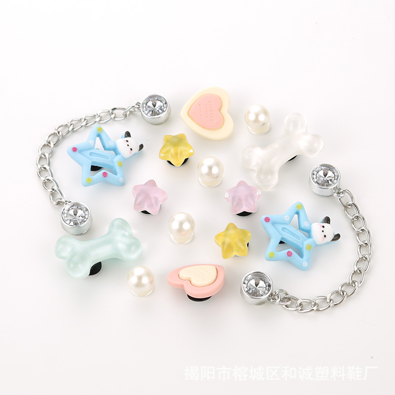 New cross-border hole shoes diy accessories sweetheart super cool love funny big eye beaded suit wholesale