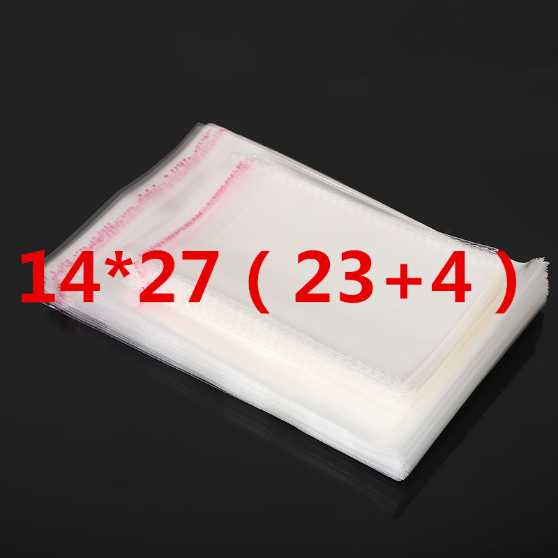 Medium opp14 * 27(23+4) Packing Bag Self-sealing Bag Transparent Printing Self-adhesive Bag Plastic Self-adhesive Bag