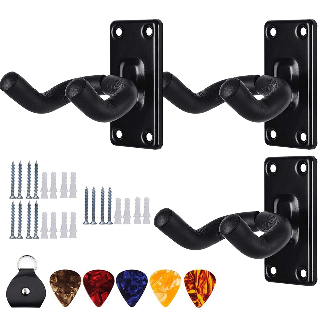 Picture of Guitar hook wall hook violin erhu ukulele rack +5 Pick + pick clip