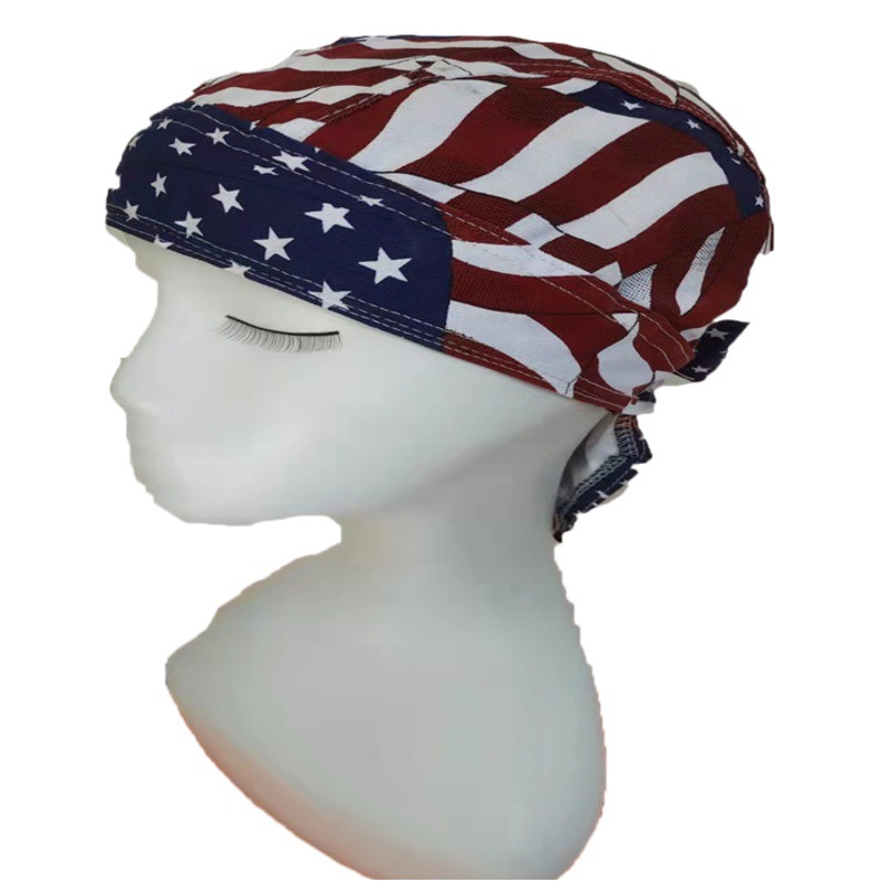 Spot Series Beautiful Crown Pirate Hat Outdoor Adult Riding Headscarf Multicolor Flag Series Headgear Gauze Cloth