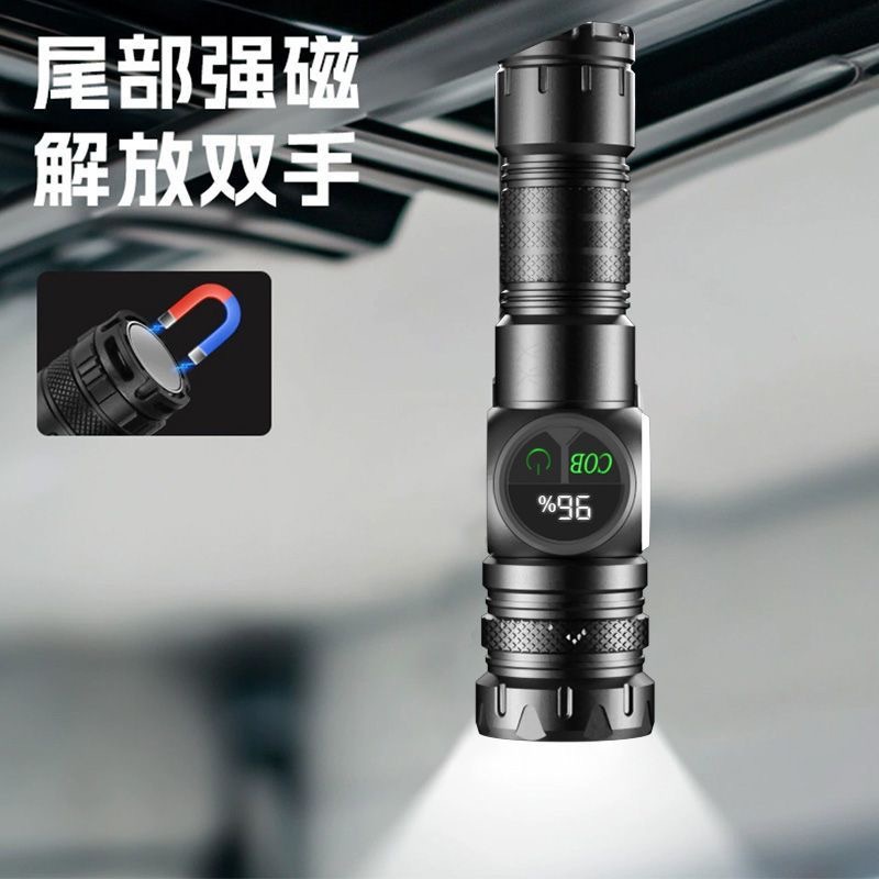 Spotlight High Power Zoom Magnetic Flashlight White Laser Super Bright Remote Outdoor Portable Searchlight