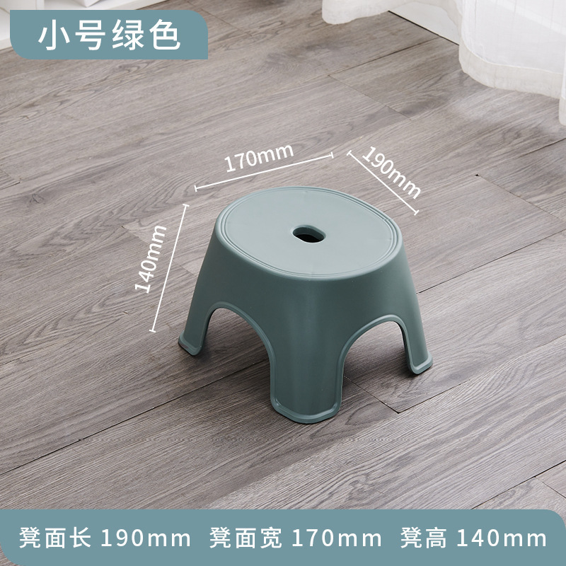Picture of Plastic stool home thickened living room dining table Deng Zishuo material square bench chair simple cooked rubber small stool high stool