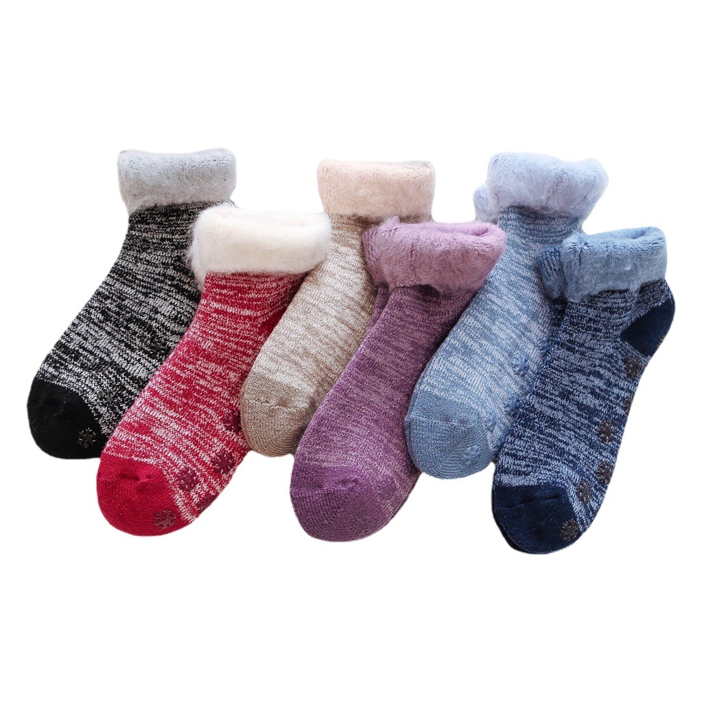 Ski socks children winter warm padded tube socks plus velvet high-top super thick snow socks loose mouth northeast cotton socks