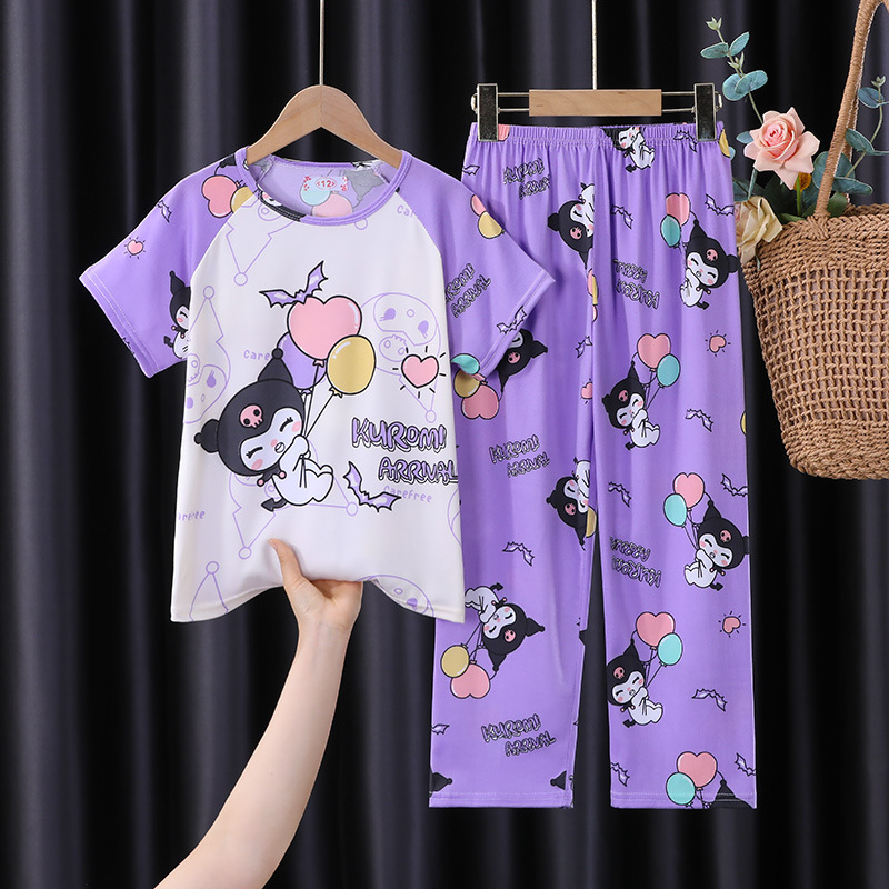 Picture of New Spring and Summer suit Cartoon Short-sleeved Trousers for Boys and Girls Zhongdai Children's Stetzai Pajamas Home Clothes Cross-border Wholesale