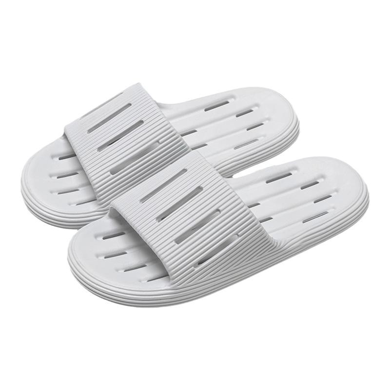 Picture of Summer Bathroom Soft Bottom Slip-on Feeling Slippers Women's Home Indoor Sanitary Hotel Bathing Household Leakage Non-slip Slippers Men's Slippers