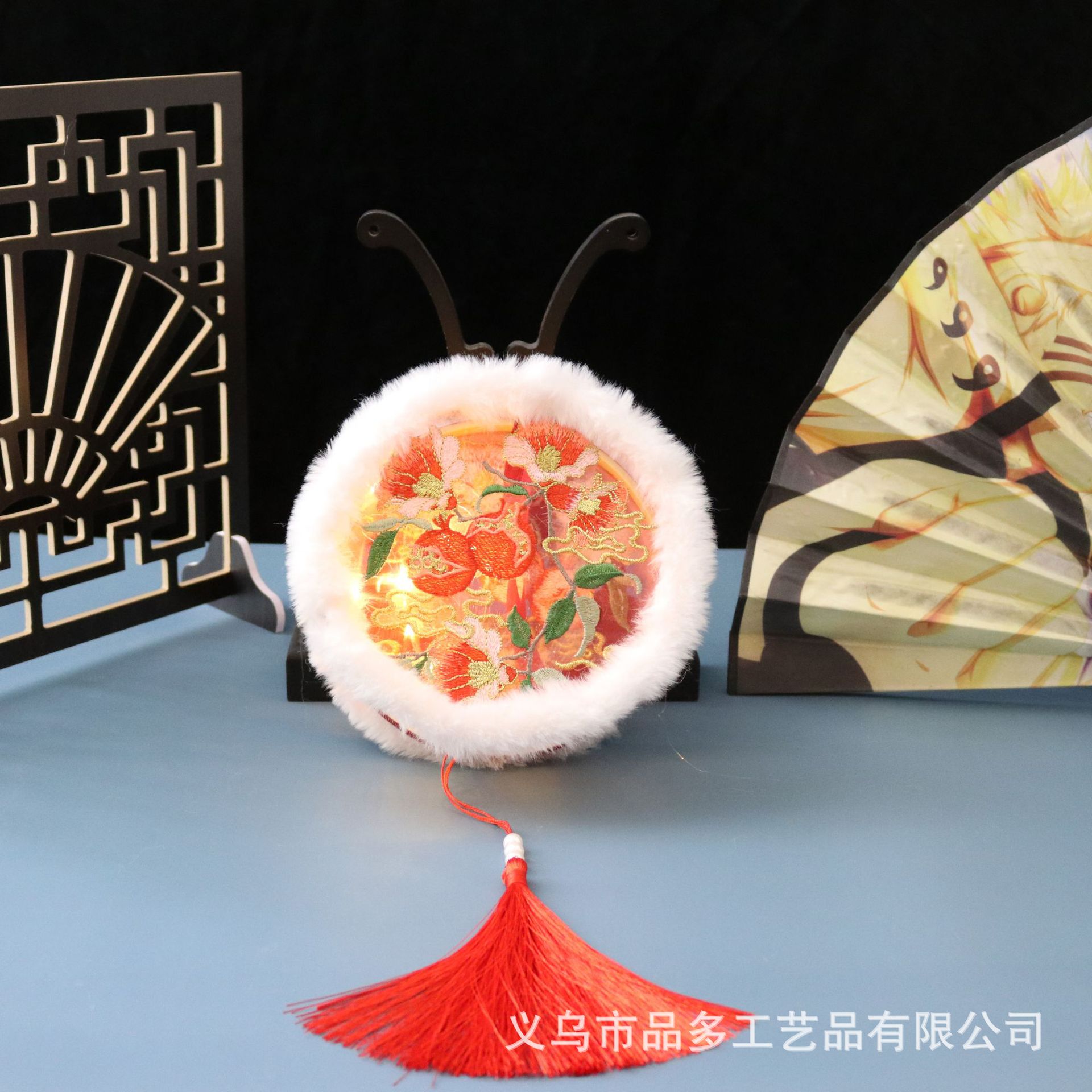 Picture of New Hanfu mid-autumn festival lantern diy handmade flowers and plants Lantern finished led Luminous lantern ancient style portable palace lantern
