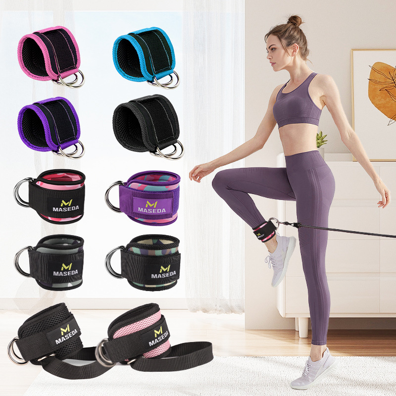 Ankle Strap Taekwondo Fitness D Ring Weight Strap Gantry Ankle Buckle Pull Rope Accessories Yoga Wholesale