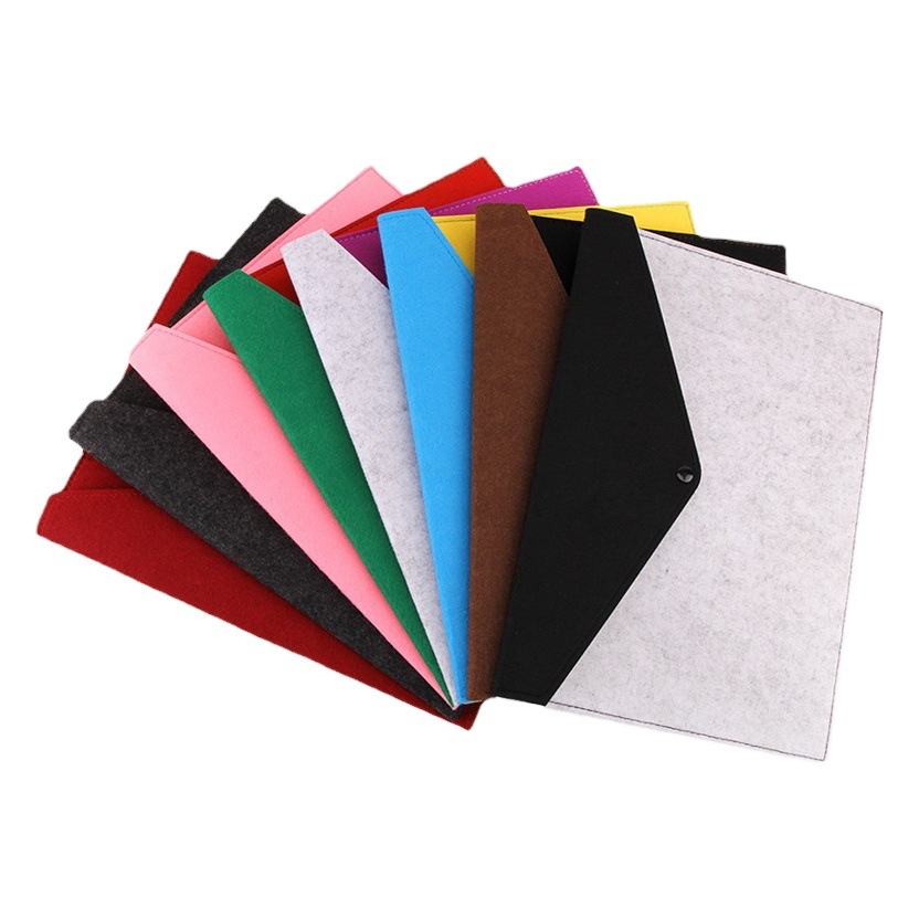[Felt file bag] office business A4 felt file bag color data file bag can be printed logo