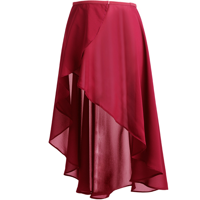 Picture of Adult Dance Gauze Skirt Practice Clothes Adult Women's Mid-Length Teacher Skirt Half-Length Yoga Skirt Lace-Up Dance Skirt