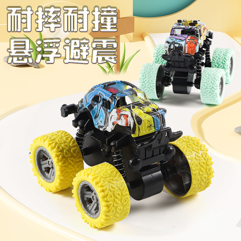 Picture of Off-road inertia pull-back four-wheel drive model boy stunt children's toy car crash car manufacturers wholesale