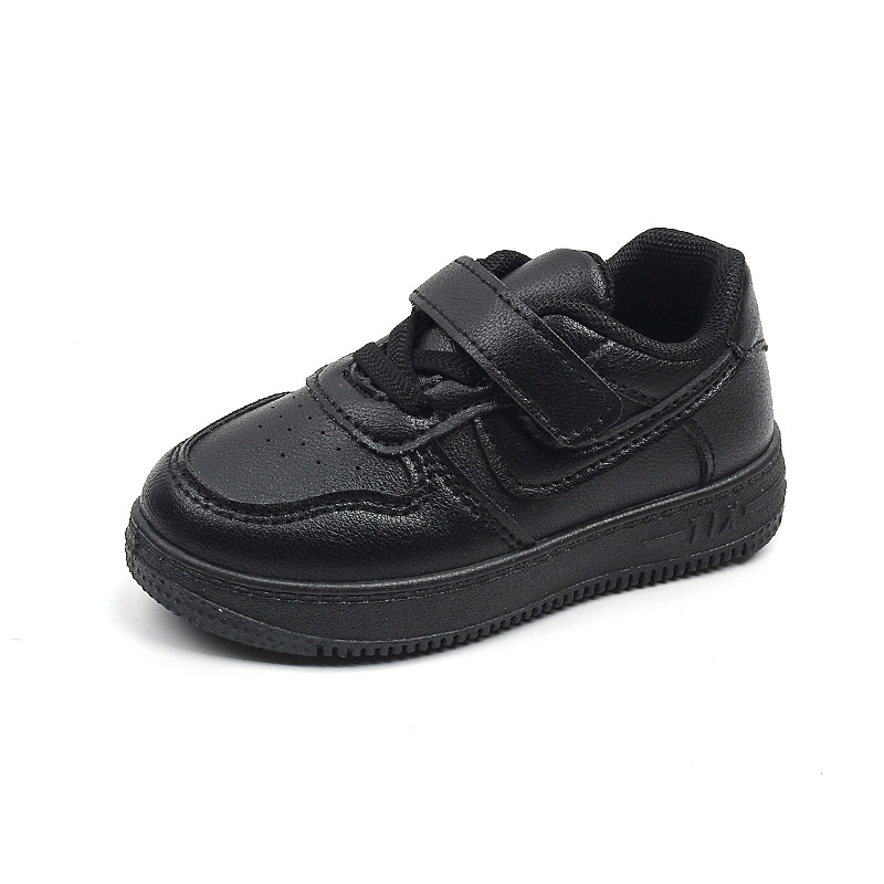 Picture of Children's White Shoes 2025 Spring & Fall Ultra-Light Boys' Sports Shoes Solid Sole Shoes Baby Girl Velcro Sneakers