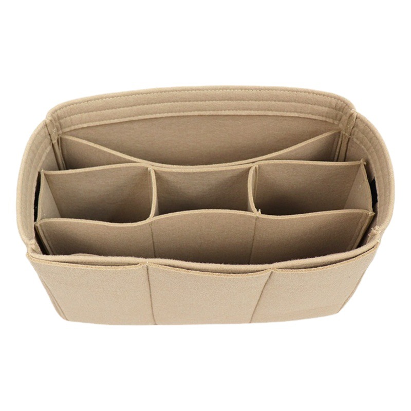 In stock supply Women's large capacity felt cosmetic bag felt travel bag felt storage bag felt bag middle bag