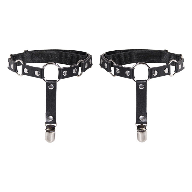 nightclub style leg ring jk thigh strap female lolita japanese style sweet harajuku girl socks clip leather garter belt