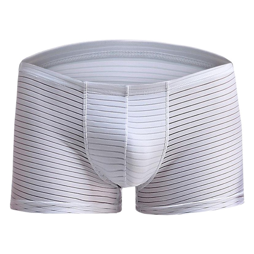 Youth Thin Men's Ice Silk Underwear Seamless One-piece Breathable Sexy Boxers Transparent Summer Boxer Underwear