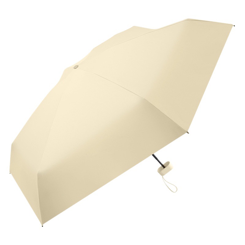 Six-fold card bag umbrella Mini small portable vinyl sun umbrella sun protection UV protection rain and rain dual-use pocket umbrella for women