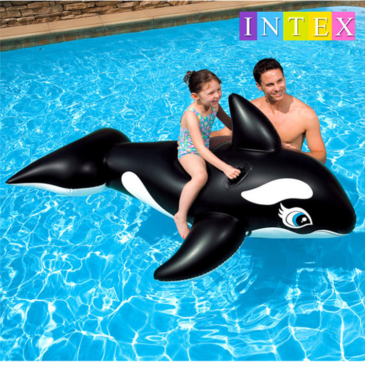 INTEX58561 Blackwhale Crocodile Turtle Mount Large Inflatable Mount Adult Children Water Play Inflatable Seat