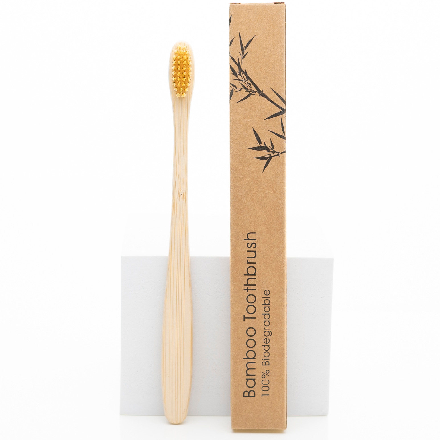 Picture of Hotel Disposable Bamboo Toothbrushes, Multi-Color Soft and Hard Bristles, Biodegradable Bamboo Toothbrushes, Customizable with Logo, Set Packaging