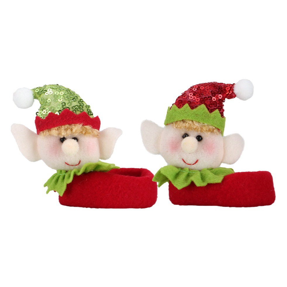 Chuangda Cross-Border New Christmas Small Gift Velvet Elf Wine Glass Cover Window Display Christmas Decoration