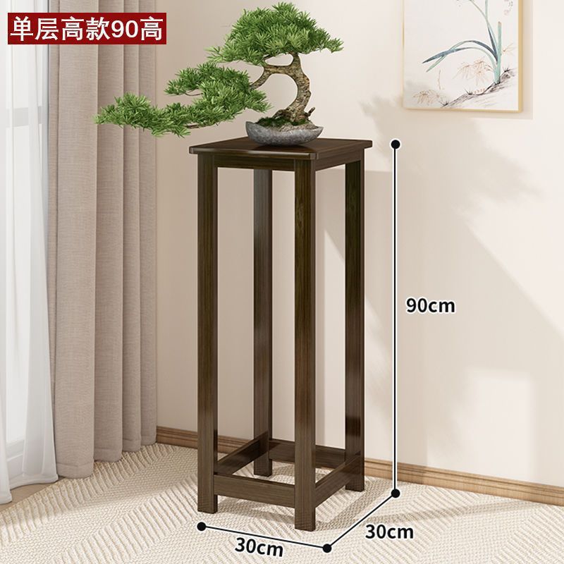 Picture of Chinese flower stand, balcony, flower stand, storage rack, succulent pothos flower pot shelf, flower stand, solid wood balcony, how many layers