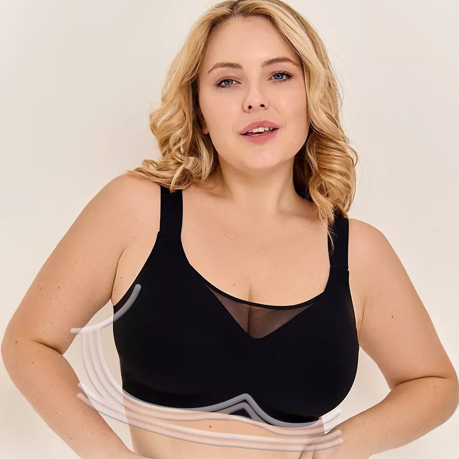 2025 Cross-Border Shein Amazon Tiktok Popular Jelly Seamless Large Size Bra Without Rims Fat m Intimates for Women