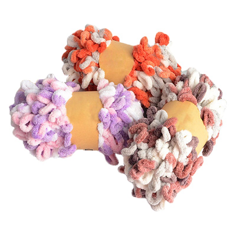 New finger loop yarn in coarse wool scarf bag spring and summer children's blanket tool-free hand-knitted thread manufacturers hair