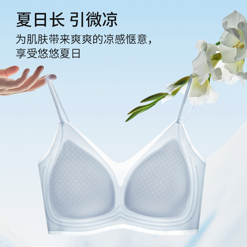 Wholesale big chest small underwear women's ultra-thin summer thin comfortable breathable gathered on the collection accessory breast seamless bra