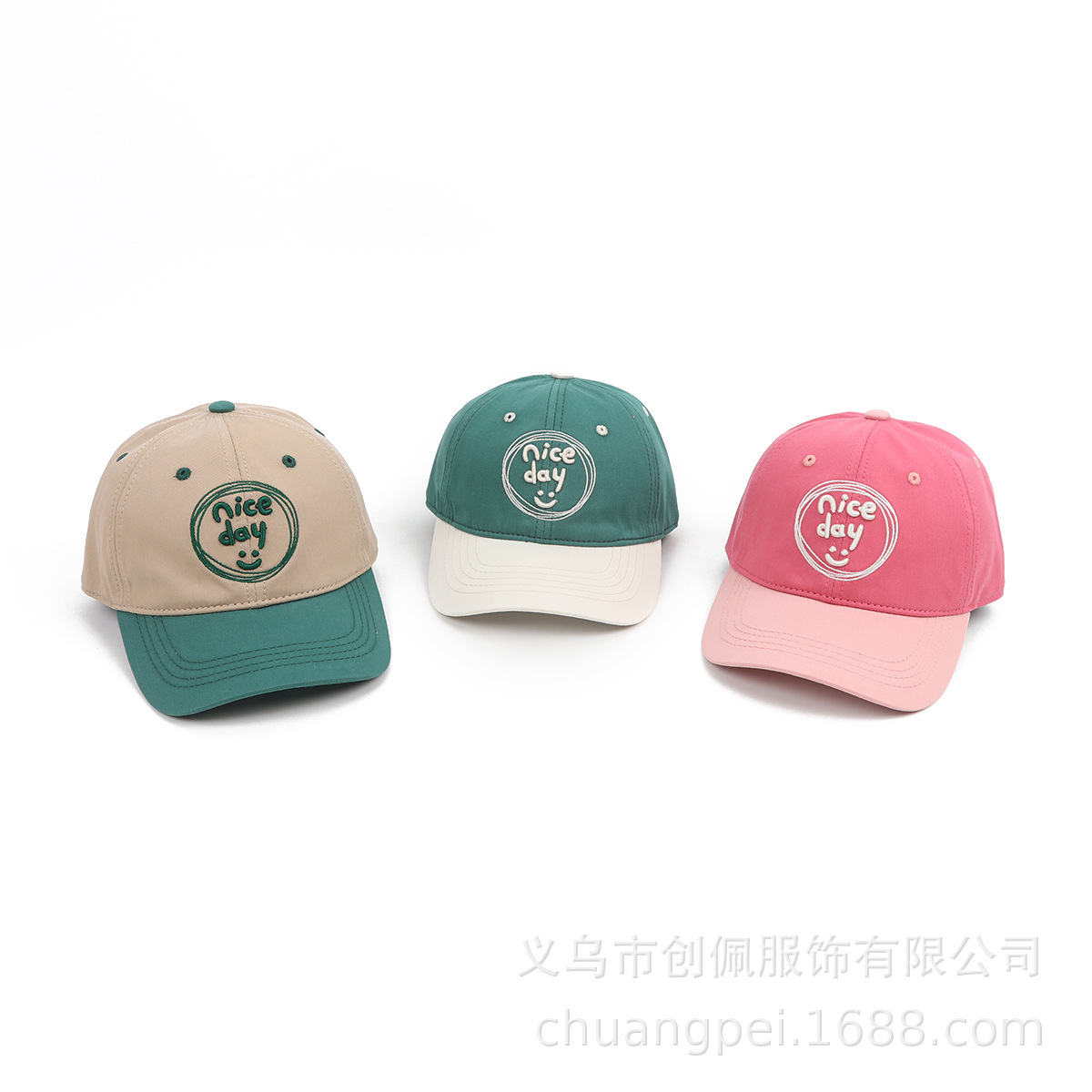 Picture of Chuangpei children's cap spring and summer handsome cap Macaron color matching children's baseball cap can be customized logo
