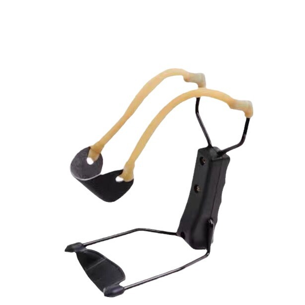 Picture of Power-Assisted Slingshot, Black Handle, Power-Assisted Wrist Slingshot, Kidsren's Traditional Toy Temple Fair Slingshot, Two-Yuan Running Jianghu Slingshot Frame