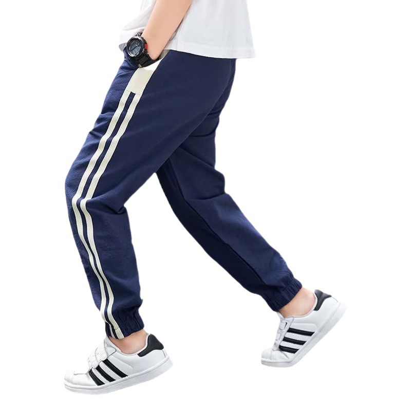 Boy's Anti-mosquito Pants Summer Thin Korean Style 2023 New Arrival Middle and Large Children's Loose Casual Pants Handsome Street Sports Pants