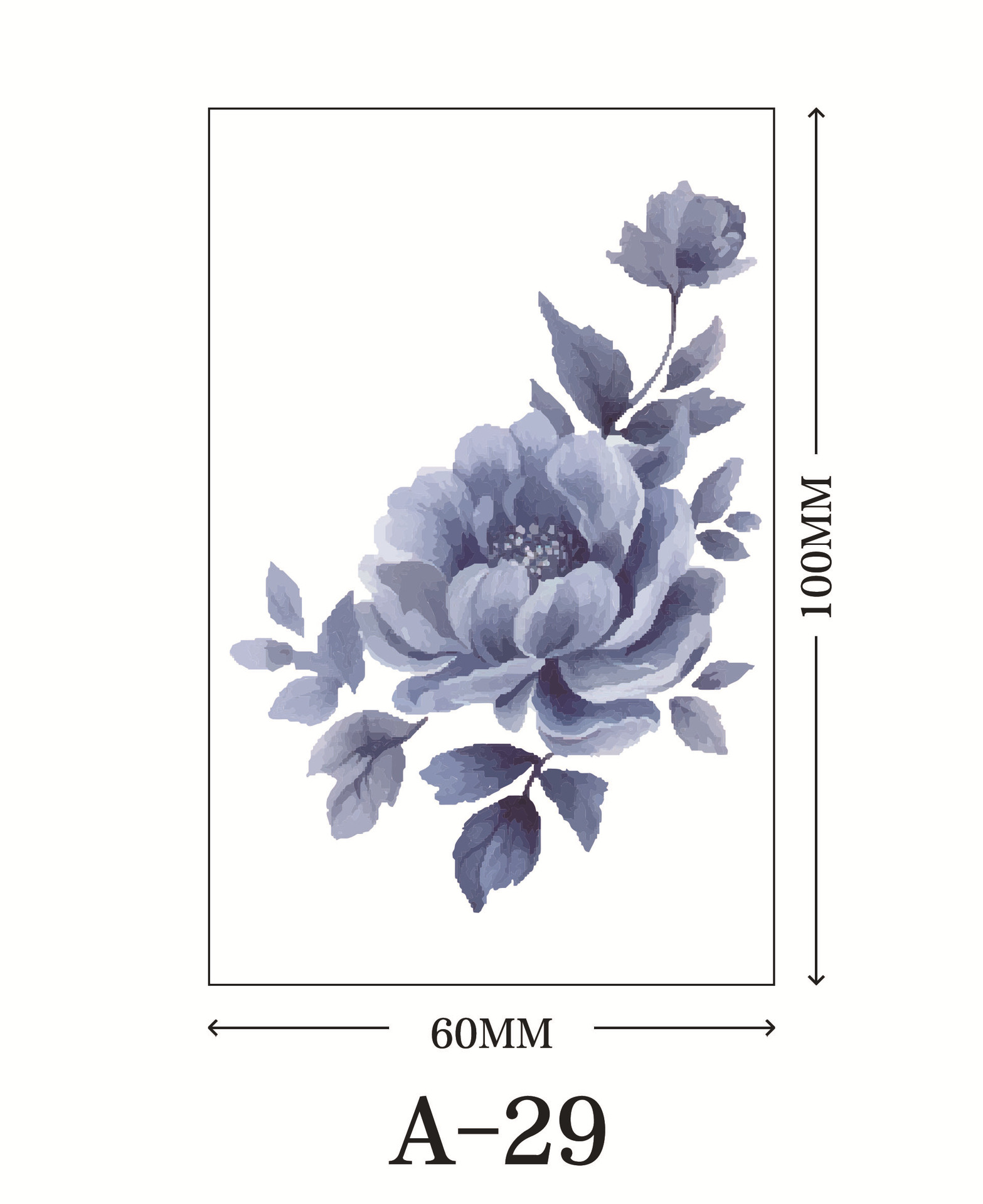 Picture of New cross-border rose flower tattoo stickers small fresh net red color tattoo stickers factory wholesale waterproof and durable