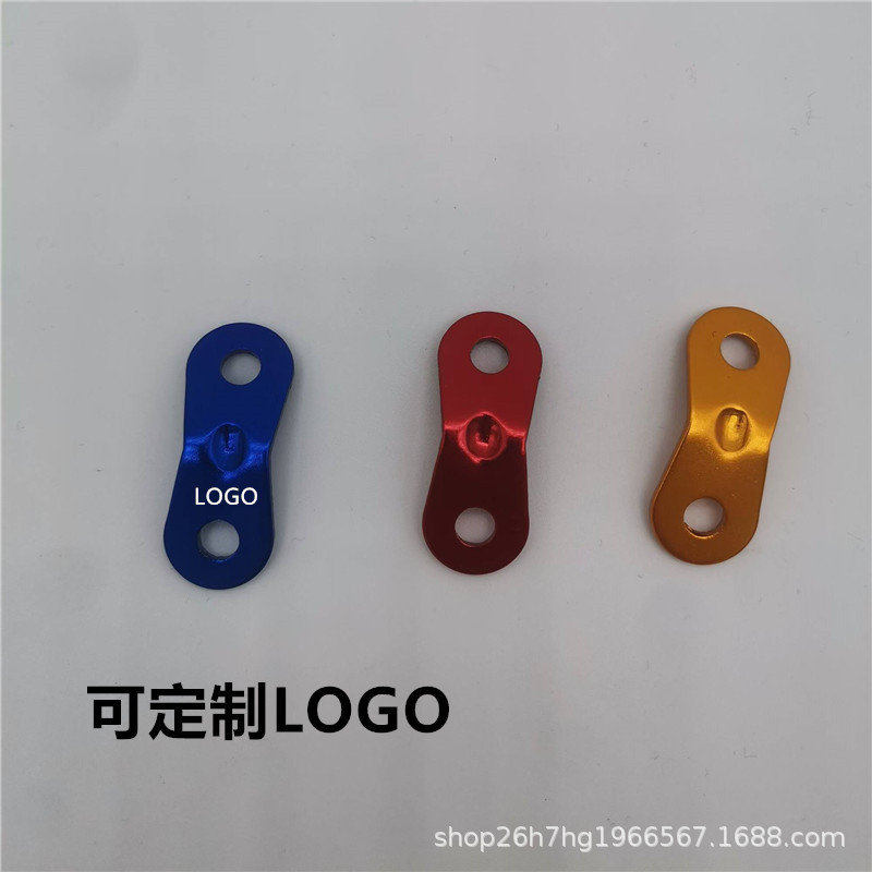 Picture of Outdoor Camping Style Double Eye Buckle Tent Canopy Aluminum Alloy Paracord Fixed Sliding Adjustment Wind Rope Buckle