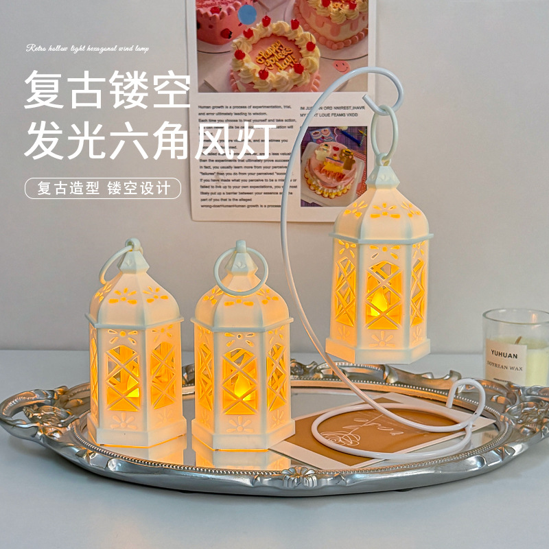 Cross-border explosions retro led electronic candle light creative luminous night light holiday party atmosphere light small ornaments