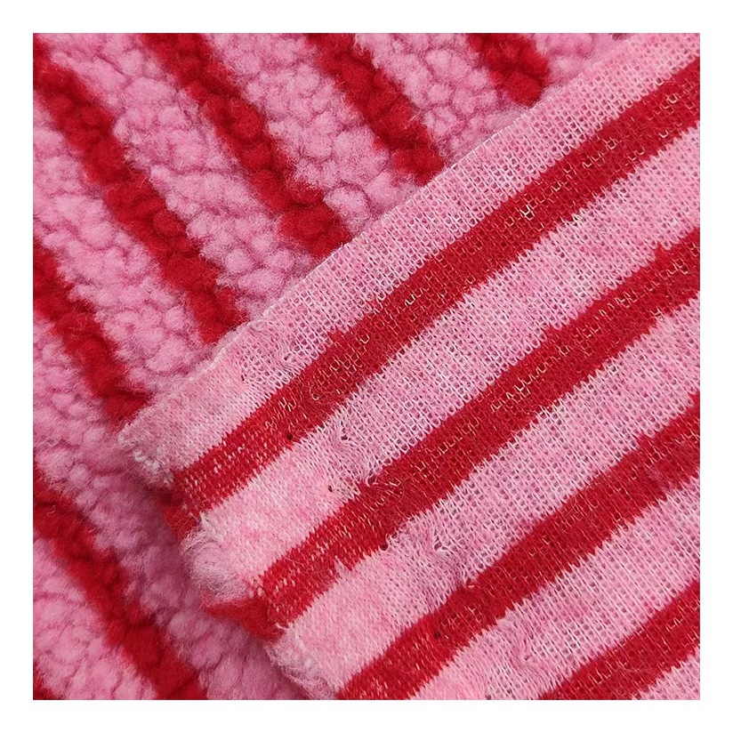 Manufacturer's Ready-Made Lamb Wool Horizontal Striped Jacquard Clothing, Shoes, Hats, Bags, Toys, Home Textiles and Pet Supplies