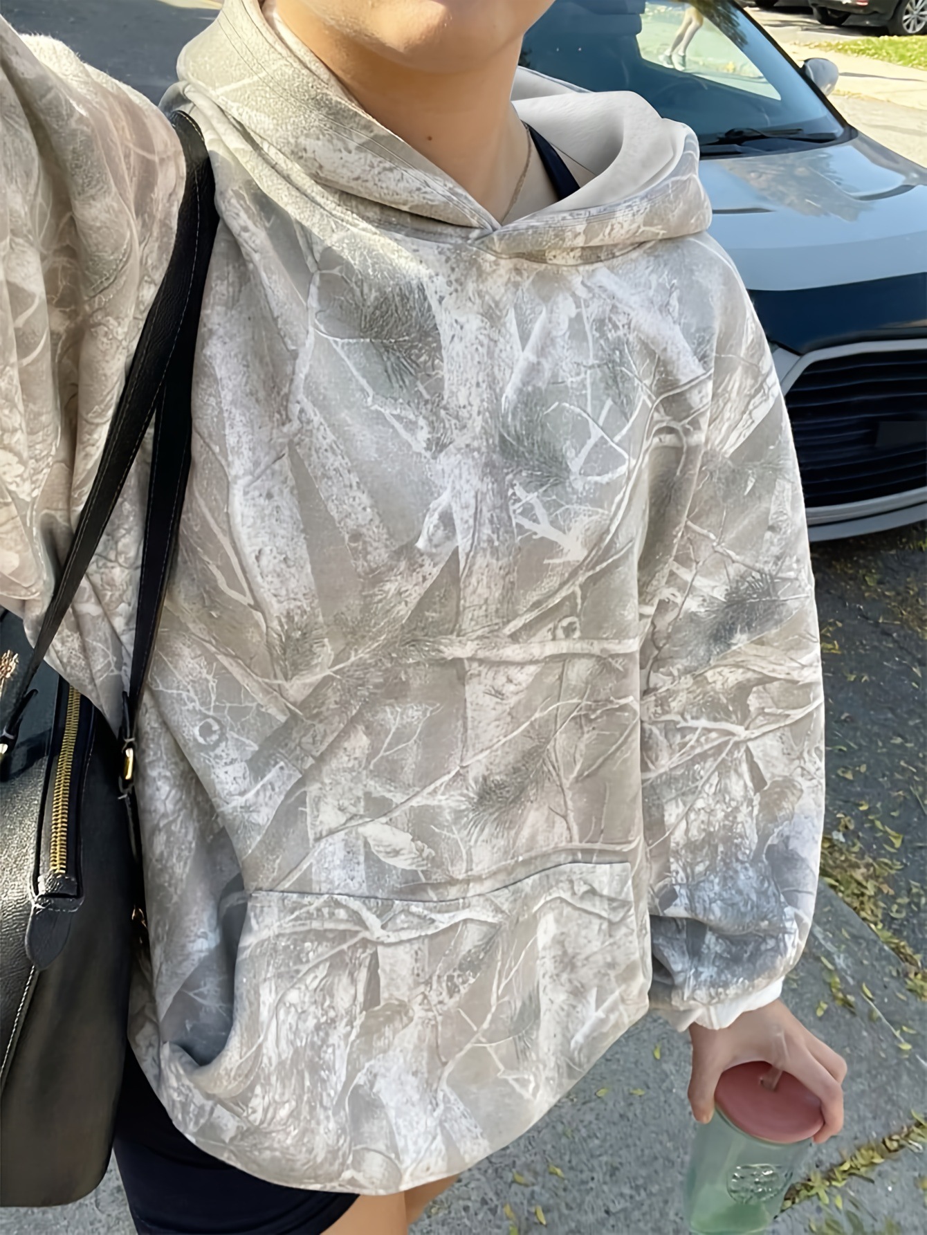 2025 Cross-border Autumn Women's Vintage Hoodie Hot Selling Long-sleeve Jungle Maple Leaf Branch Pattern 3D Sweatshirt